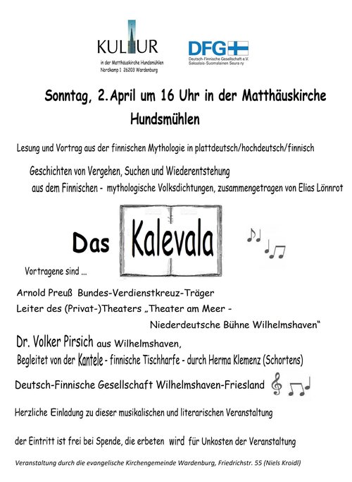 Plakat Kalevala 2.April 2023